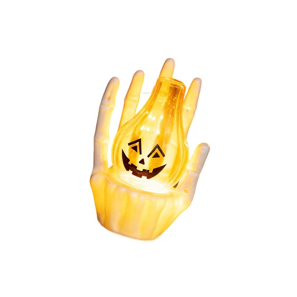 Хэллоуин Жуткий Декор Лампы Подсветка Рука Скелета со Светодиодной Лампочкой для Внутреннего и Наружного Домашнего Декора