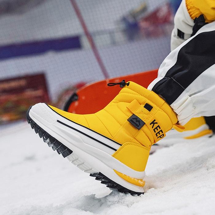 Женские и мужские зимние ботинки с толстым флисом, теплые и нескользящие, короткие ботинки