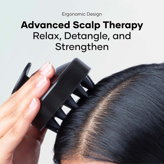 Cureskin Head Massager | Массажер для волос для роста волос | Массажер для кожи головы Шампунь-щетка для волос, супермягкая щетина, отшелушивание, против перхоти