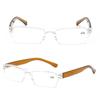 Ultralight Rimless Transparent Reading Glasses Fashion Retro Vintage Men Women Presbyopic Glasses Diopter +100 +150 +200 To +400