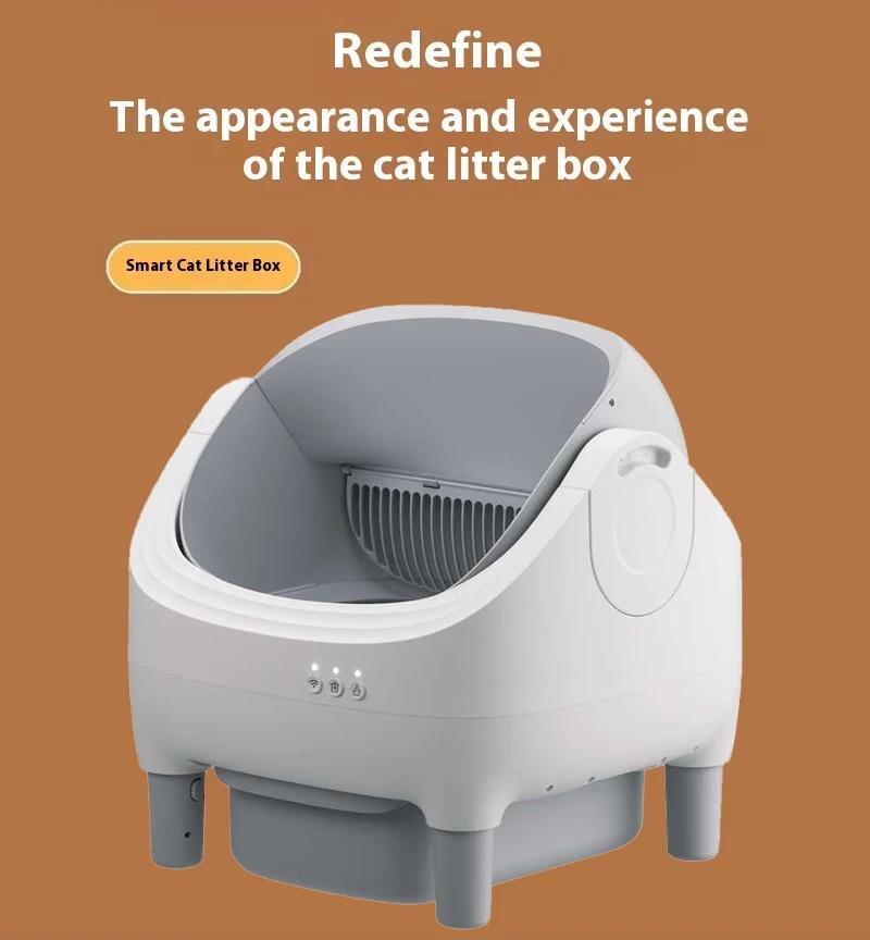 Hot promotion 11L Large Capacity Smart App Control Open-top Automatic cat - Box Basin with Dual Safety Sensors Self Cleaning