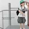 Клетчатые шорты для детей: Большие и маленькие рулоны - Летние повседневные спортивные брюки в корейском стиле, Унисекс, Дизайн с пятью точками.
