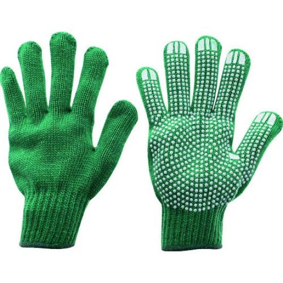 TRUSCO Colored Nylon Work 10 Pairs Non-Slip Gloves, Green, TCNSG-G, (Case Sold)