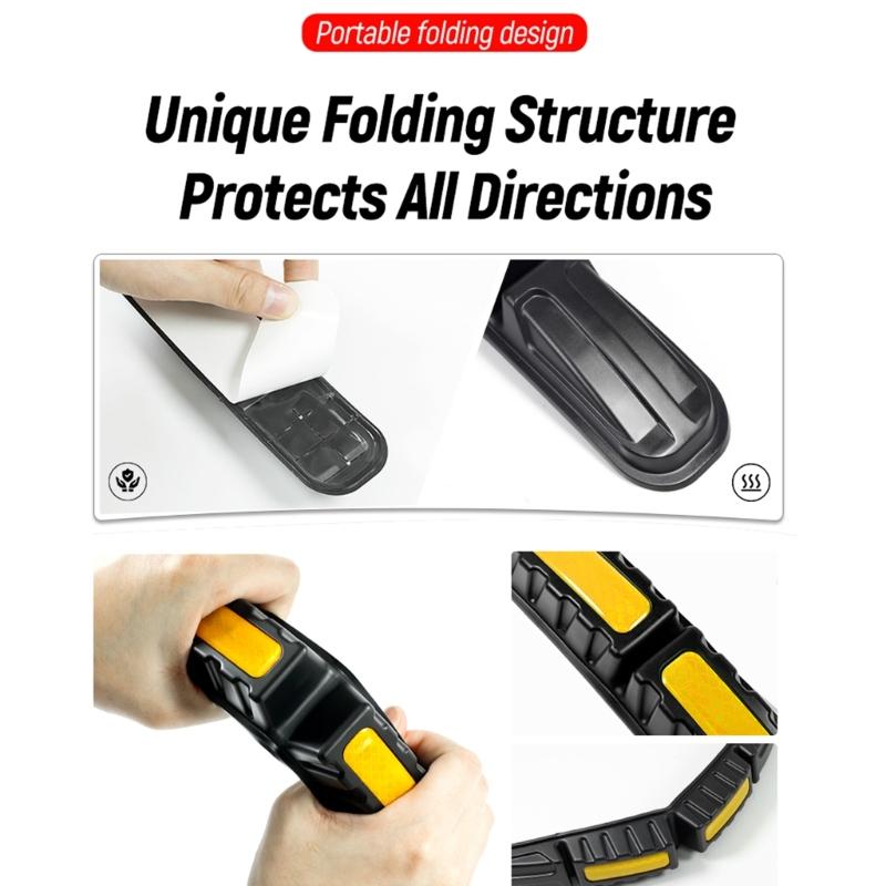 1 пара Защитные полоски на бампер автомобиля Светоотражающая Антицарапная лента Клейкая TPU Защита для защиты автомобиля от столкновений