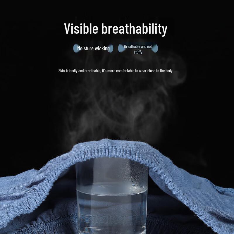 LANSWE Мужские трусы из чистого хлопка со средней посадкой и больших размеров