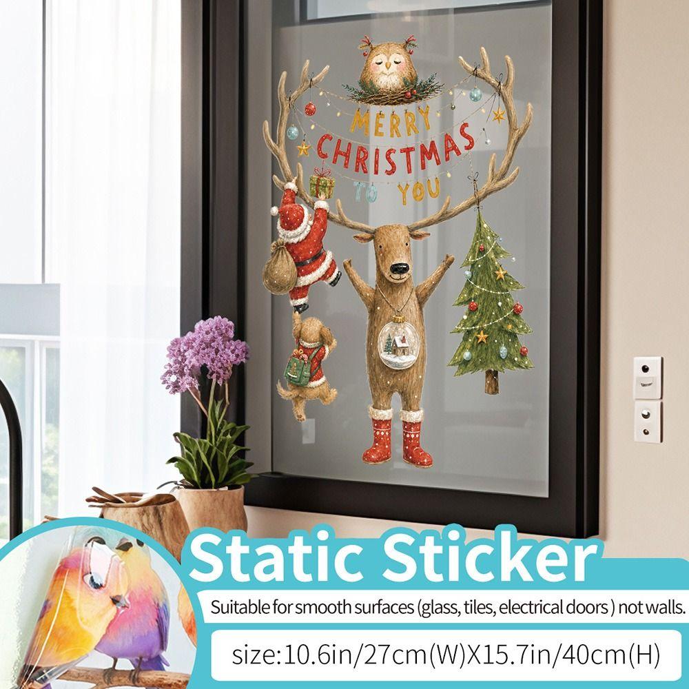 Colorful Glass Cling Decals Static Shopwindow Decorative Sticker  Home Decoration