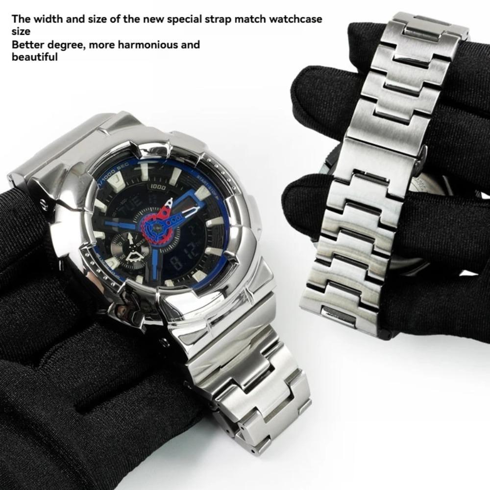 Модификационный Комплект из Нержавеющей Стали Для Casio G-SHOCK Серии GA-110 GA-110GB GA-100 GA-120 Модифицированный Черный Воин Металлический Безель Корпус Ремешок
