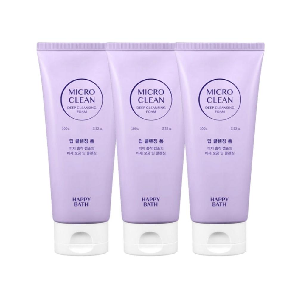 Пена для глубокого очищения Happy Bath Micro Clean 100 г*3 шт/6 шт