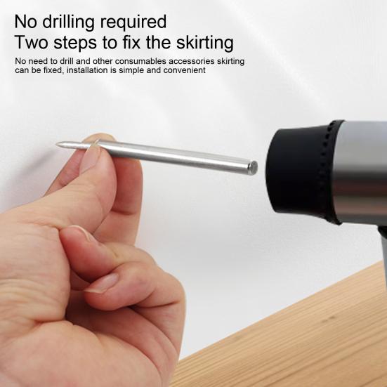 100 шт./кор. Двойная головка, гвоздь для плинтусов, бесшовный гвоздь с гильзой, инструмент для плинтуса из цельного дерева, двухсторонний гвоздь, невидимый винт безопасности