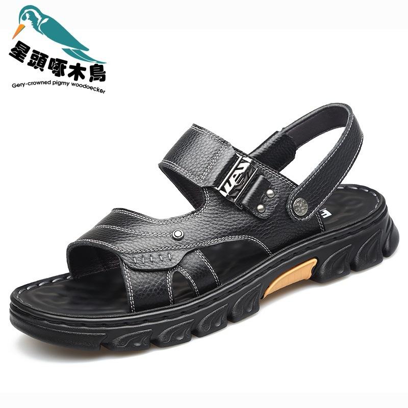 2025 New Summer Sandals Men's Versatile Soft-soled Non-slip Beach Shoes Outdoor Breathable Casual Sandals