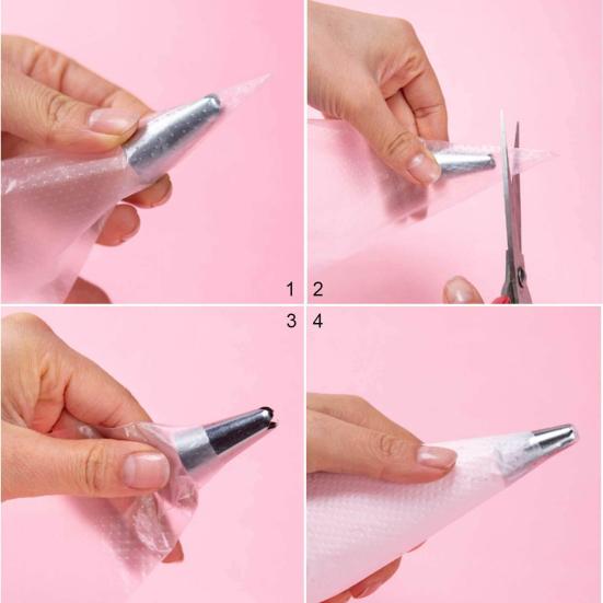 100 шт. Кондитерские мешки треугольные прозрачные, легко покрываются глазурью и чистятся, удобные утолщенные пакеты для украшения торта