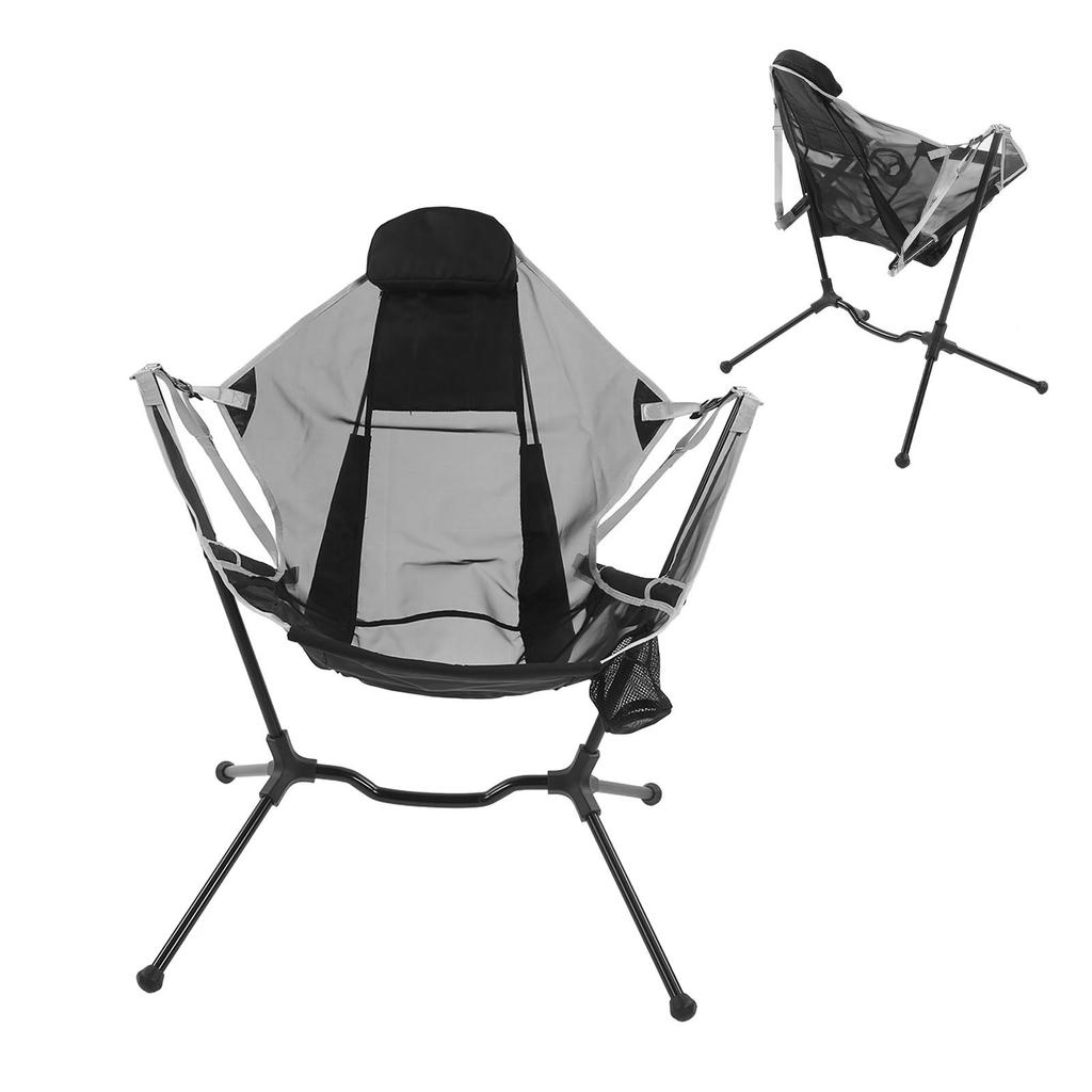 Camping Rocking Chair Aluminium Alloy Folding Adjustable Portable Camping Chair with Carrying Bag