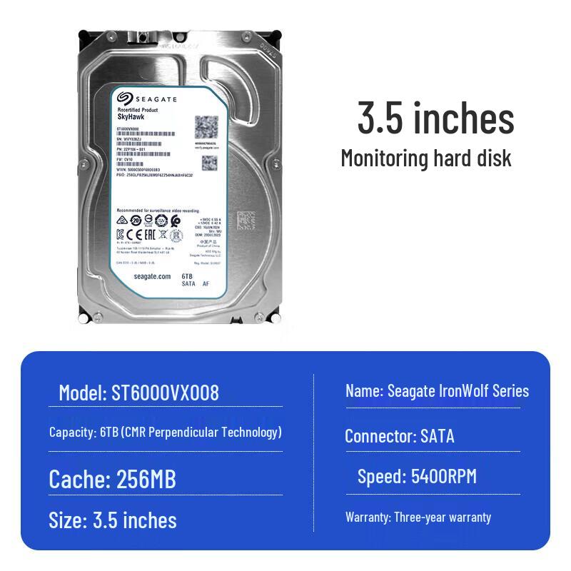 Seagate 6TB Surveillance Hard Drive