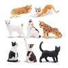 TOYMANY 8PCS Фигурка кошки Фигурка животного Милая кошка Реалистичная модель животного Модель кошки Популярная игрушка животное Подарок на день рождения Рождество Новый год Украшение