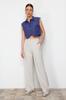 Women's Trousers Fashion New Season Mink High Waist Wide Leg Wide Leg Pleated Woven Trousers