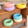Bohemian Round Wide Bracelet Solid Color Retro  Hand Ring Cute Acrylic Bangle  Decoration