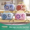Ретро Магнитофон Брелок Подвеска Новый Мини Забавный Радио Запись Банка Игрушка Игрушка Магнитофон Подарок Мини Детский P8A8