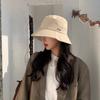 Embroidered Casual Letter Pattern Womens Bucket Hat Versatile Allseason Hat Outdoor