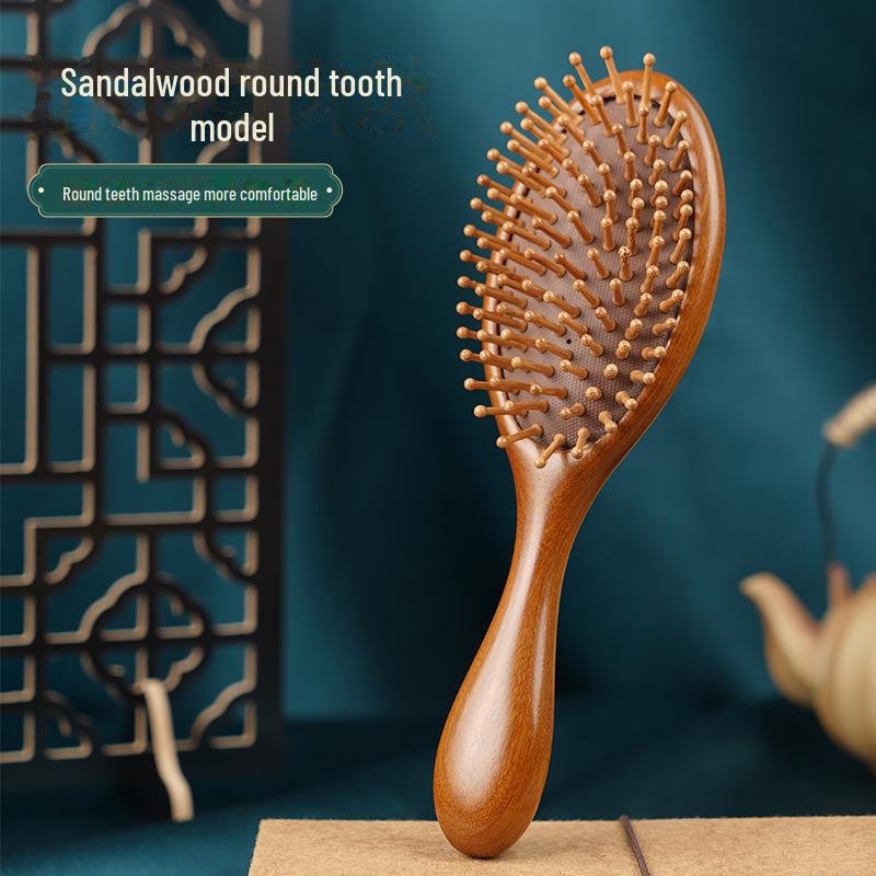 Массажная расческа с воздушной подушкой из сандалового дерева для кожи головы и волос - унисекс деревянная расческа для дома и путешествий