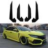 4Pcs Front Bumper Canards Splitter Fins Air Knife For Honda Civic Type-R 2016-21