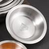 304 Stainless Steel Deepened Vegetable and Dinner Plate, Thickened Flat Bottom for Soup and Fish, Brushed Finish