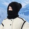 Plush Thread Warm Scarf One-piece Hat Women's Winter Pullover Ear Protection Neck Cover One-piece Knitted Hat Ski Cap