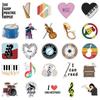 100-Piece Set of Orchestra Musical Instrument Stickers: Creative Stationery, Water Cup, Luggage, Notebook Decor, Waterproof Graffiti Decals