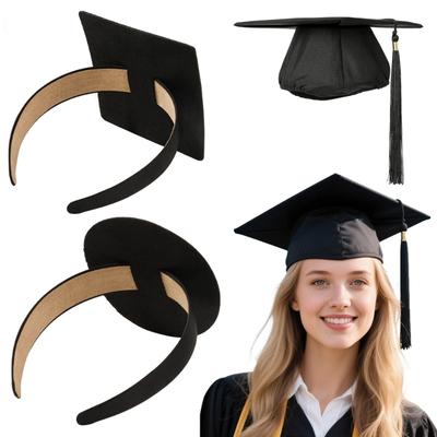 Надежные ободки для выпускных шляп для класса 2025 Практичный противоскользящий дизайн Пластиковый ободок с клейкой вставкой