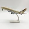 20СМ A380 Etihad Airways Литая модель самолета из сплава Модель с колесами Стенд для самолета Коллекционный Декор для витрины
