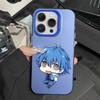 Чехол для телефона D-Dramatical M-Murder Аоба Серагаки для iPhone 16,15,14,13,12,11,Pro,Max,Plus,Mini,XS Противоударный Синий Матовый Бампер