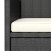 4 Piece Garden Chair and Footstool Set Poly Rattan Black