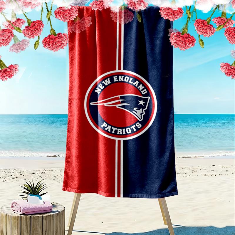 Пляжное полотенце с принтом New England Patriots, большое, мягкое, быстросохнущее, для пляжа, кемпинга, плавания