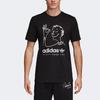 Adidas Originals Trefoil Hand Drawn Character Logo Tee V1 Men Tops Black CZ1764