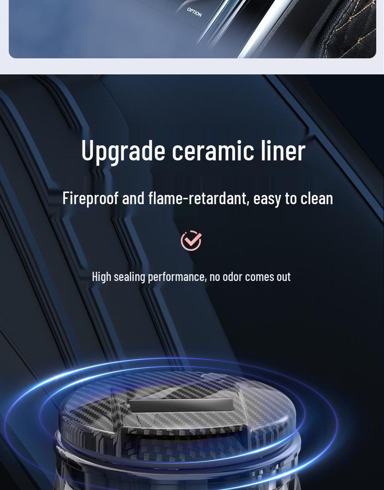 Porsche-Compatible Car Metal Ashtrays: Fits Cayenne, Macan, Panamera, 718, 911, Taycan