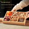 six-compartment bamboo snack & dessert tray