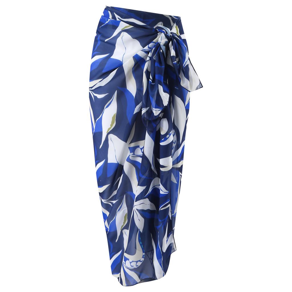 New Sexy One-piece Swimsuit for Women Halter Neck Chiffon Skirt Swimsuit Set