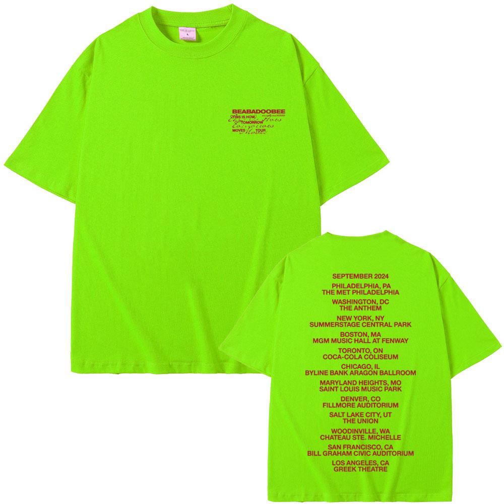Beabadoobee Так движется завтра Альбом Буква Лого Футболки Мужские Женские Мода Эстетичная футболка Мужские Футболки оверсайз