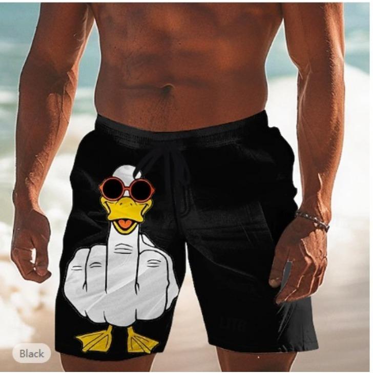 Летние 3D Забавные Мультяшные Животные Принт Шорты Модные Повседневные Пляжные Мужские Шорты