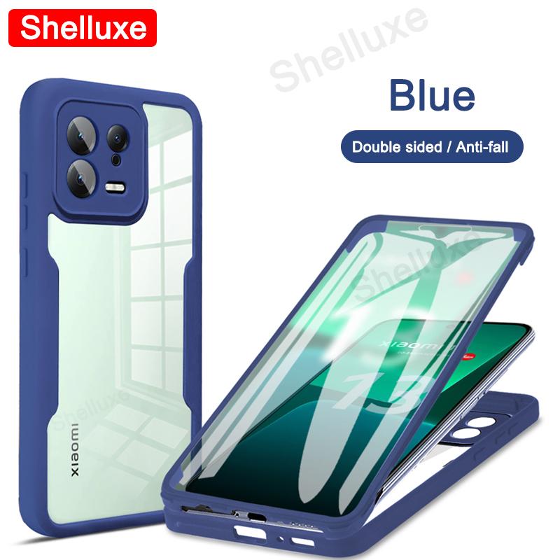 Для Xiaomi13 360 Полная защита корпуса Передняя+Задняя Прозрачный чехол Shelluxe Для Xiaomi Mi 13 Lite 13T Xiaomi13T Pro Силиконовая Двусторонняя крышка
