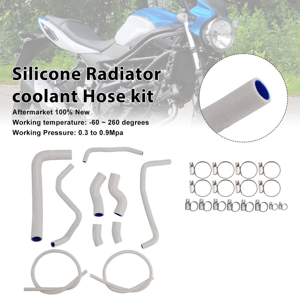 Silicone Radiator coolant Hose Fit For Suzuki SV 650 SV650 2016-2025 White