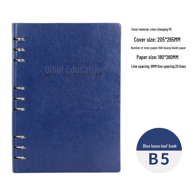 Spot A4 Thick Business Hollow Loose-Leaf Notebook – Customizable Logo, Student Diary, Simple Notepad
