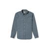 Outdoor Casual Oxford Breathable Single-Breasted Solid Color Long Sleeve Shirt Men Shirts Deep-Sapphire-Blue A2ES5-B68
