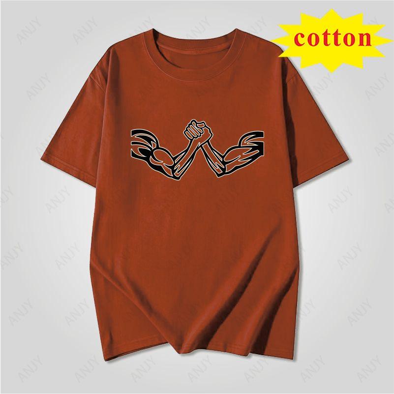 Simple Unity Handshake Printed Tshirt Versatile Basic Summer Unisex Top
