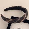 3CM Vintage Women Lattice Headband Lady Girls Sponge Press Hair Hoop Female Casual Shopping Head Wears Hair Accessories