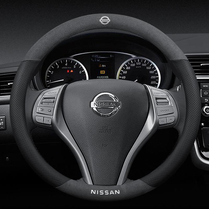 Чехол на руль автомобиля из замши для Nissan Qashqai Kicks March Xtrail Micra Leaf Qashqai J11 J10 J12 Armada Juke Note Аксессуары