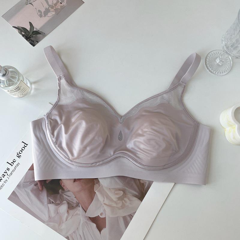 «Элегантный французский атласный сетчатый бюстгальтер — легкий, не провисающий, без косточек, для всех размеров»