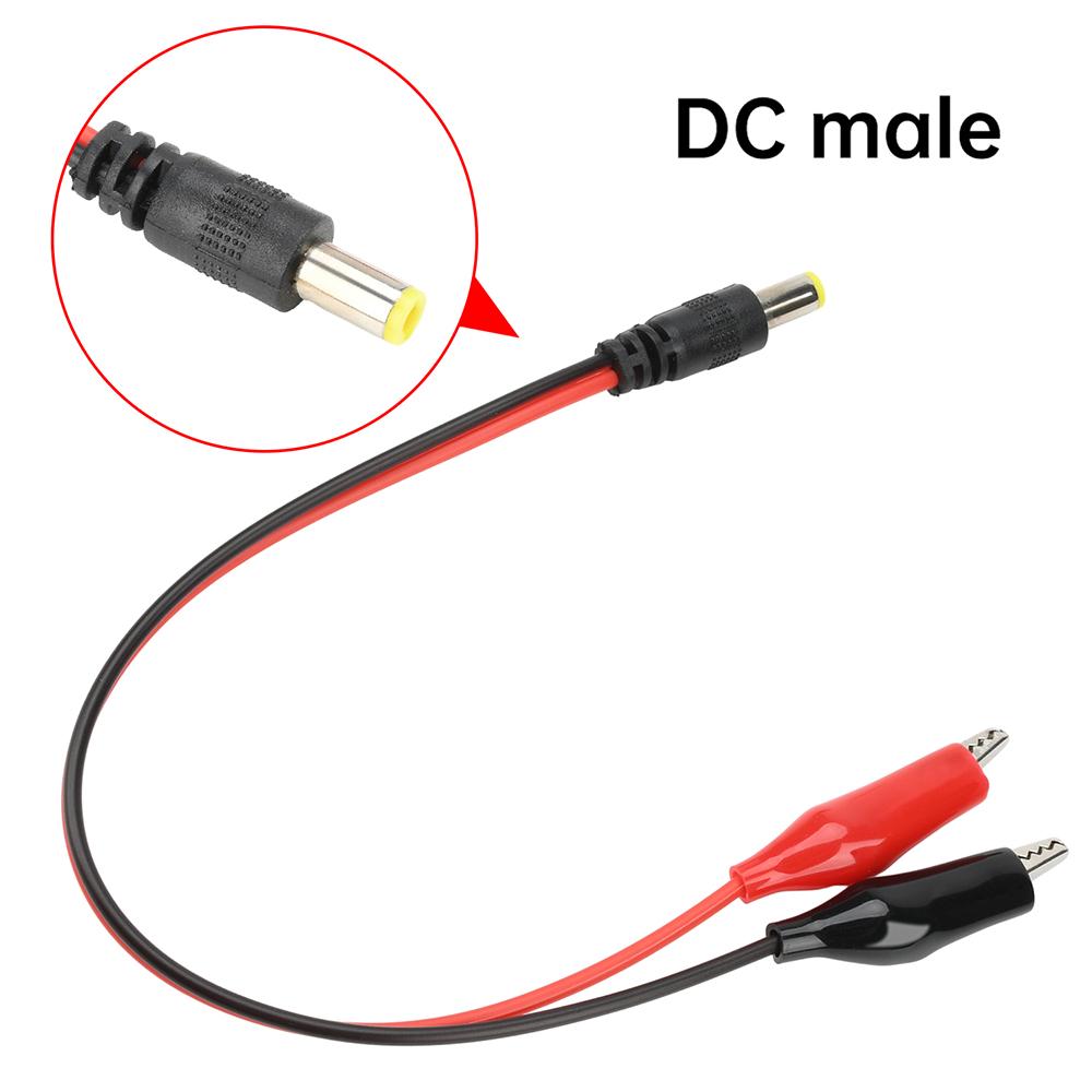 25CM/30CM Metal Alligator Clip Crocodile Electrical Clamp for Testing Probe Crocodile Test Clip to DC Adapter Multimeter For Car