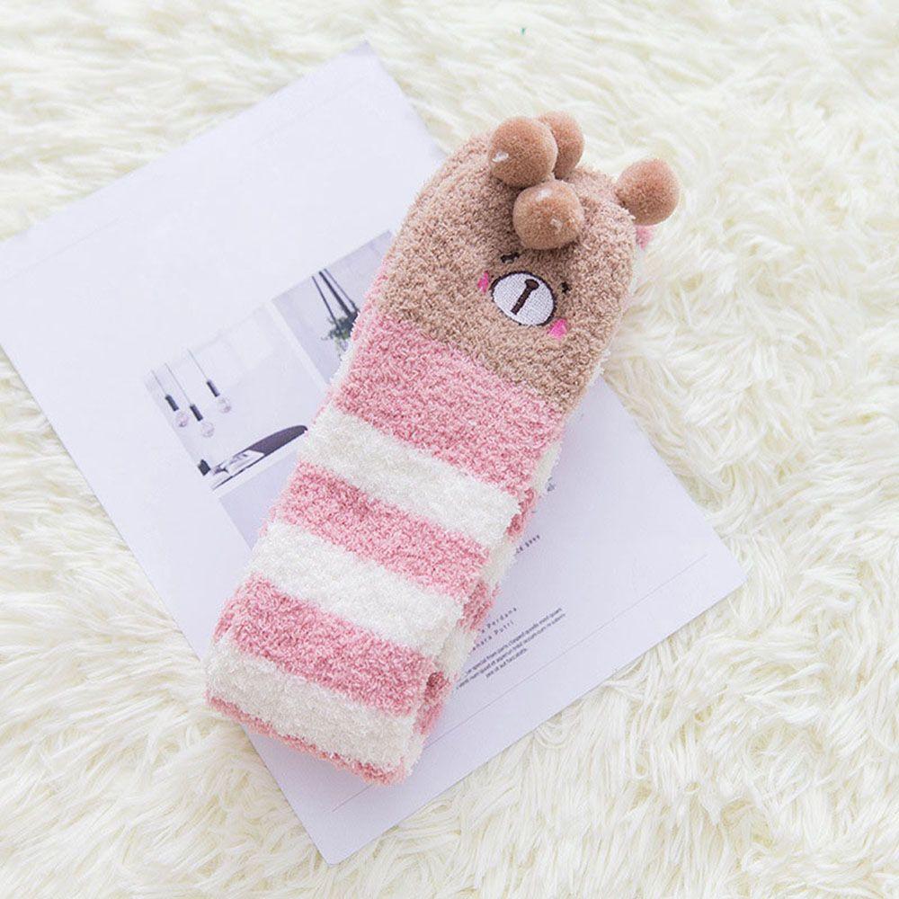 Girl Compression Kawaii Sock Japanese Animal Knee Long Thigh High Striped Warm Socks Winter