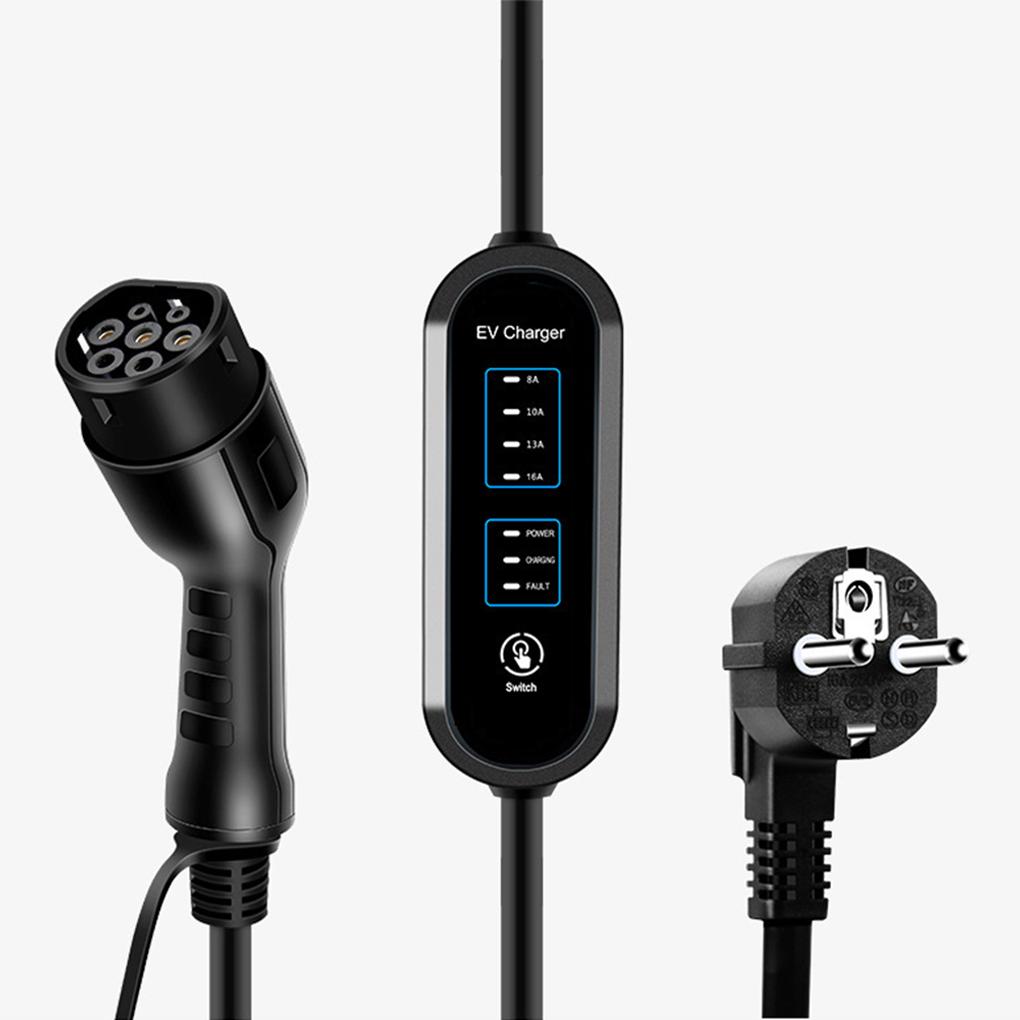 Зарядное устройство для электромобиля Тип 2 16A 3.5kW Кабель для зарядки электромобиля Тип 1 Wallbox для электромобиля 8/10/13/16 Amp Регулируемый