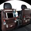 Leather Car Seat Back Storage Organizer with Tray